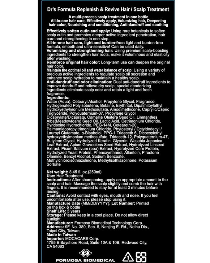 Dr's Formula Age-Defying Hair Conditioner, Delays & Reduces Signs of Aging Gray Hair, Anti-Dandruff Scalp Treatment, Nourishes & Volumizes for Fuller Hair, Daily Use, 8.45 fl oz