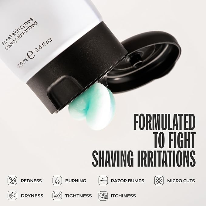 Men Rock After Shave Sorbet - Face Moisturizer - Soothing Aftershave for Men - Mens Skincare Products - Post Shave Balm - Face Lotion - 3.4 oz