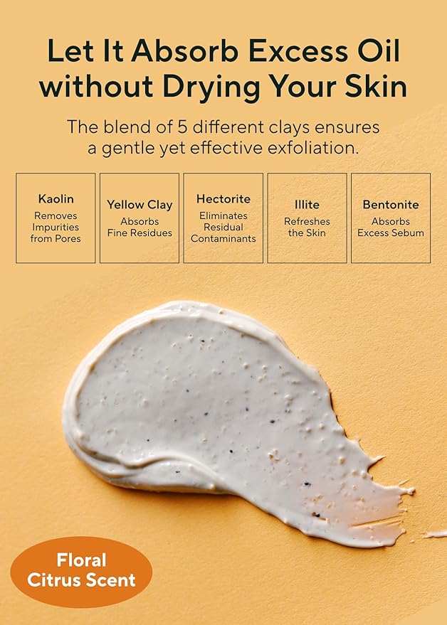 AROMATICA Glow Vita Facial Scrub Orange & Neroli – Vitamin C Gentle exfoliating face wash for sensitive skin - Gently Scrub and Cleans Blackheads, Whiteheads, Pore Dirt for a Fresh Glow (5.07 Fl Oz)