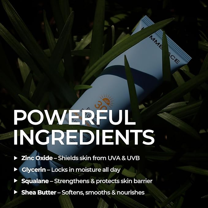 HOMMEFACE Everyday Sun Defense Broad Spectrum SPF 30 - Daily Mineral Face Moisturizer, Facial Sunscreen Lotion, Reef-Safe, Non-Greasy, 2.02 Fl. Oz.