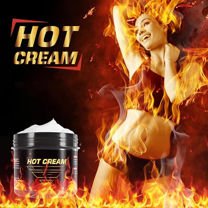 Hot Sweat Cream – Natural Workout Enhancer for Muscle Warm-Up & Skin Tightening – Supports Sweat & Circulation – for Women & Men – Belly, Thighs, Arms, 4fl.oz