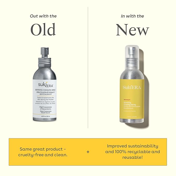 Suki Era Reviving Cooling Spray, Helps Relieve Hot Flashes, Calms, Cools, Hydrates, And Refreshes Skin During Perimenopause and Menopause, 4 Fl Oz