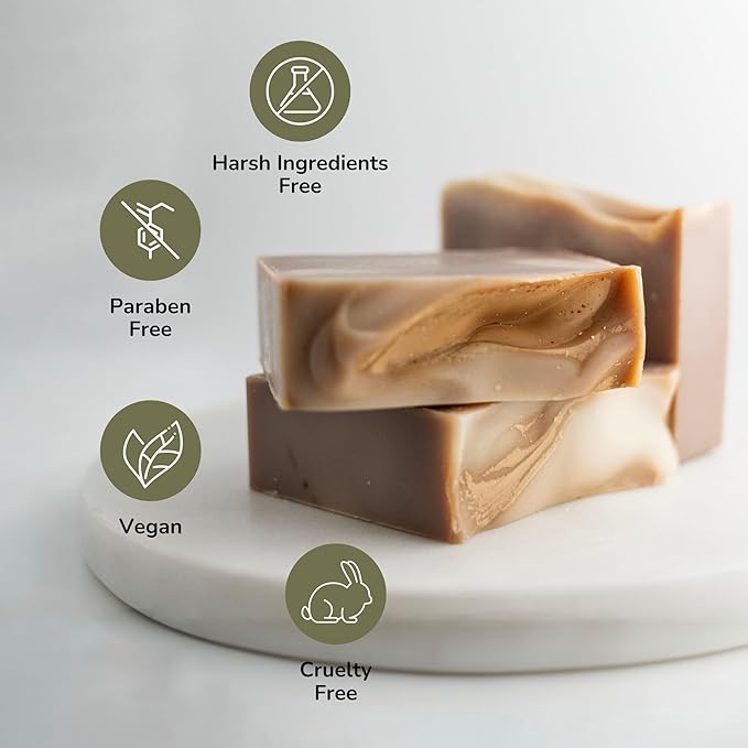 Handcraft Cold-Process Soap Bar, Sandalwood & Vanilla Scent (1 pack,) Handmade Body and Face Soap For Men And Women, Vegan, Cruelty Free, Made in USA, 4.2oz - Fresh Collection