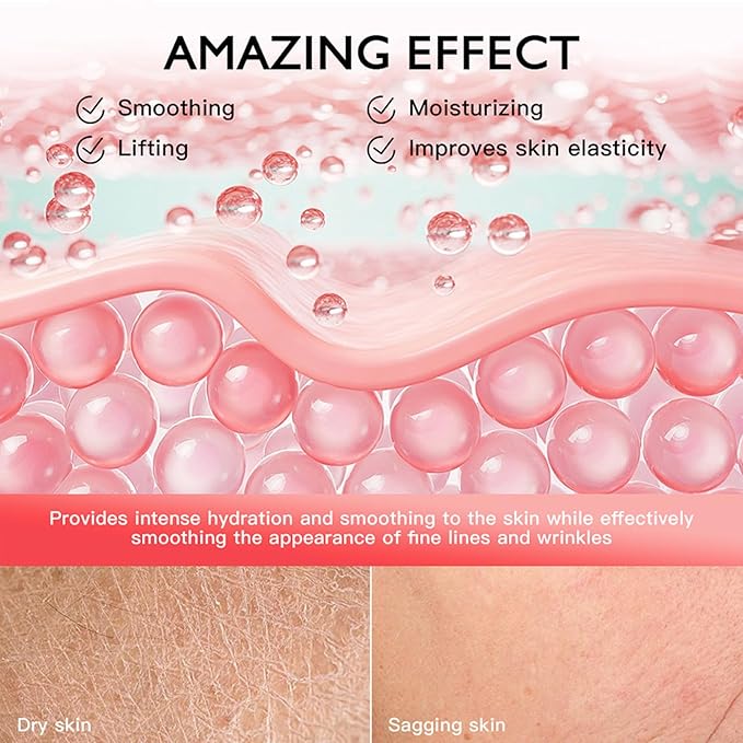 Be Glossy Body Serum for Wrinkles, Crepey Skin Cream for Aging Skin Infused with Hyaluronic Acid, Collagen and Vitamin E, Anti-Aging & Firming Body Lotion for Tighten Nourishing Skin 100ML/3.38 Fl Oz