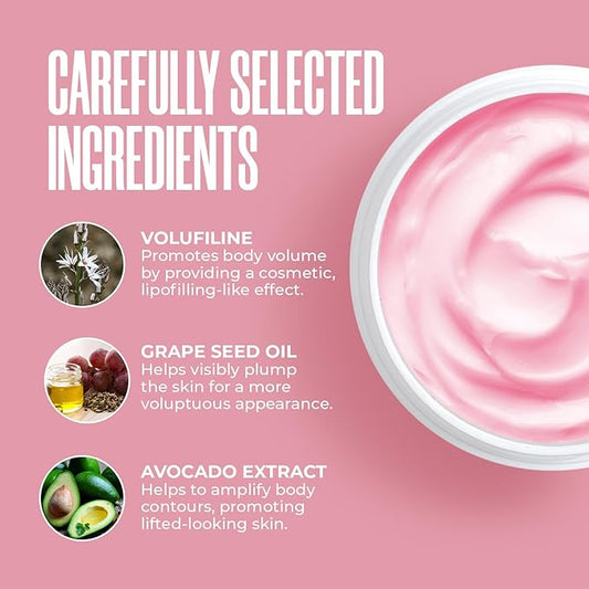 Divine Derriere Perky Body Cream - Lift & Firm Skin Tightening Cream for Body - Moisturizing Chest Firming Cream with Volufiline Helps Tighten Saggy Crepey Skin for a Perkier Look & Toned Décolleté