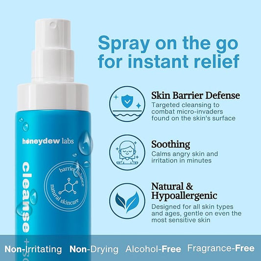 Hypochlorous Acid Spray – Eyelid Cleanser, HOCl Face & Skin Mist for Acne, Eczema & Irritation – Multi-Purpose Skin Repair – Post-Workout, Scalp & Sensitive Skin, Travel Size - 2 oz