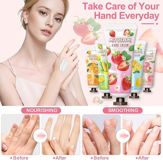 10 Pack Hand Cream Gift Set, Natural Plant Scents, moisturizing Hand Lotion Travel Size, Gifts for Women, Birthday, Mother's Day, Valentine's Day, Christmas, Thank You Gifts