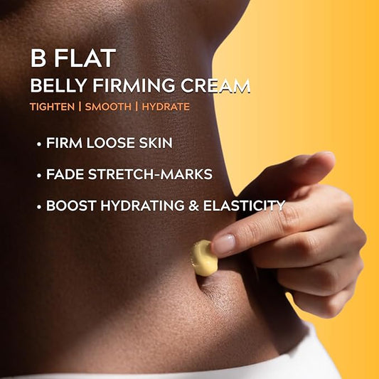 B Flat Belly Firming Cream - Skin Tightening Cream for Body, Firming Body Lotion Moisturizing & Lifting Thighs & Butt, Reduce Cellulite, Tighten Sagging & Wrinkle, Lightweight & No-greasy 100ml
