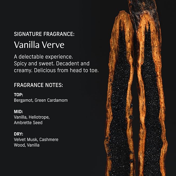 Perfume Oil Roll-On. Travel-Friendly Vanilla Verve Fragrance with Vanilla, Bergamot, and Amber Notes. Long-Lasting Essential Oil Parfum for Women and Men. 0.5 Fl Oz Scented Rollerball Bottle