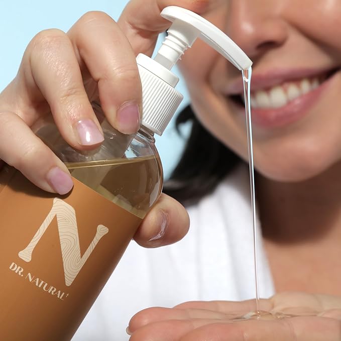 Dr. Natural Castile Liquid Soap - Multi-Use Body Wash, Shampoo and Face Wash - Hydrating Body Soap for Skin, Hair, Pets and Home - Almond - 16 oz