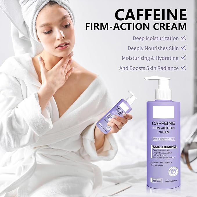 Caffeine Skin Tighten Body Cream | Belly Firming Firming Cream | Caffeine Infused Cream Moisturizer & Body Cream For Women, Stomach, Legs, for Younger Looking Skin
