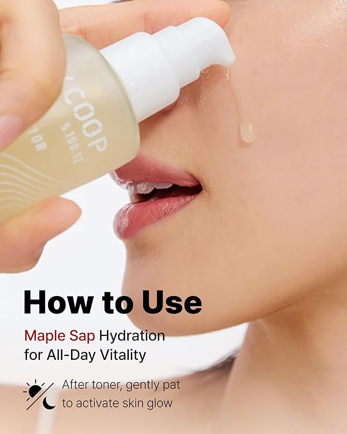 MAY COOP Raw Activator Face Serum – Hydrating & Nourishing Face Serum with 63% Maple Sap for Moisture - Anti Aging Skin Vitality & Glow - Korean Skincare, 2.02 fl.oz.