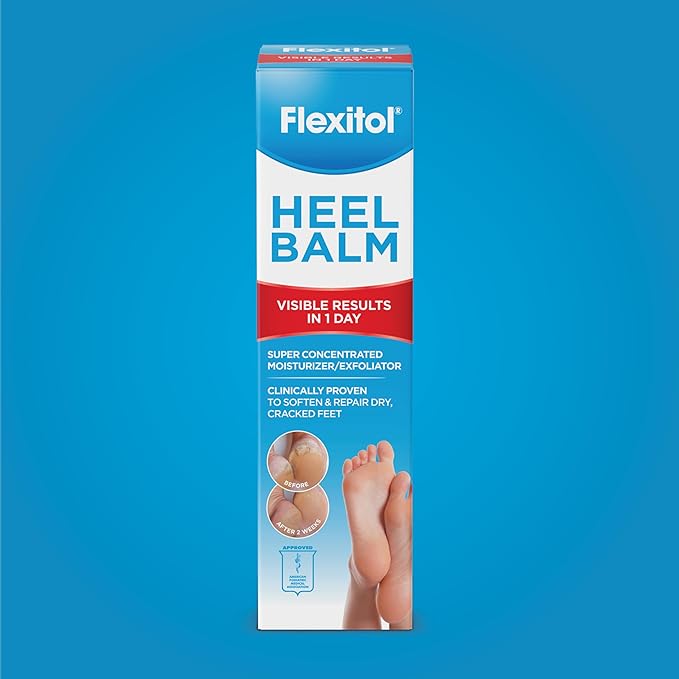 Flexitol Heel Balm, Rich Moisturizing & Exfoliating Foot Cream, Original Version, 4 Oz