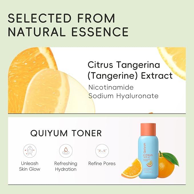 Fruit Skin Care Kit for Girls Teen, 6 Daily Routine Beauty Skincare Sets- Gift Set with Facial Cleanser, Vit-C Toner, Eye Cream, Hyaluronic Acid Cream, Serum, Lip Mask, Face Care Set for Travel