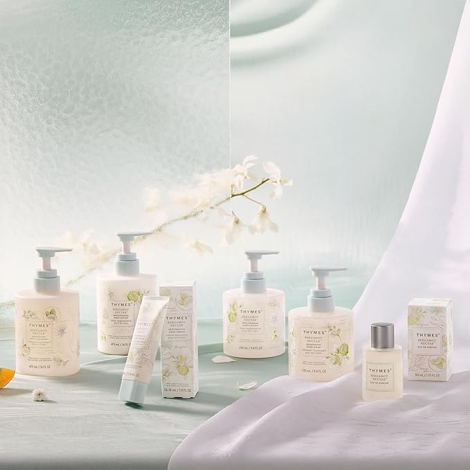 Thymes Large Replenishing Body Lotion - Moisturizing Body Lotion for Dry Skin - Scented with Notes of Bergamot, Lemon, Orange Flower, Lotus & Sandalwood (Bergamot Nectar, 16 fl oz)