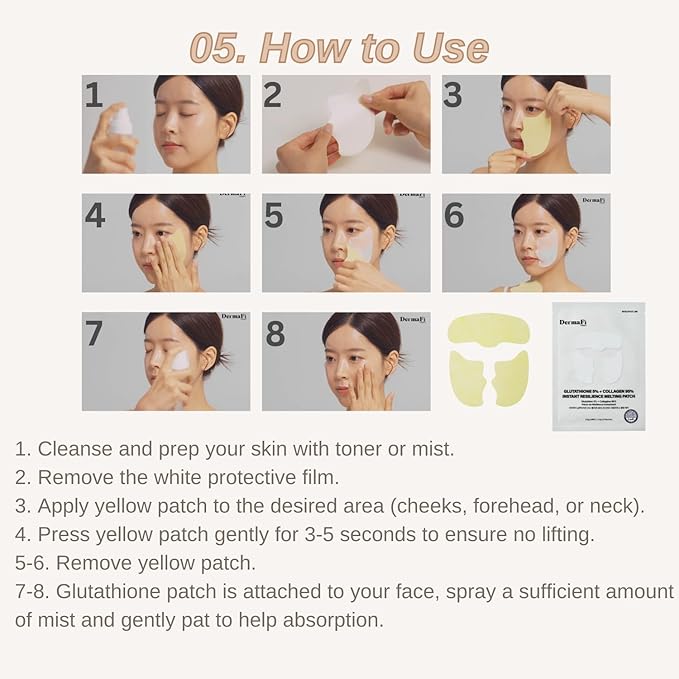 [DermaFi] Collagen 100% Instant Resilience Melting Patch Facial Mask Pack (7 pack) Korean Beauty