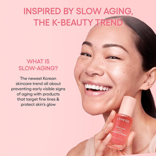 Bouncy & Firm Serum: Korean Slow Aging Collagen Serum with Peptides for Plumping, Firming, & Hydrating