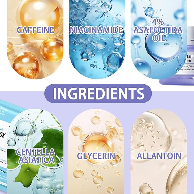 Neck Firming Cream and Neck Mask Set,Non-greasy Tighten Lift Firming Face Cream Skincare Moisturizer, 3 Pieces Deep Moisturizing Masks for Tightening, All Skin Type, 4 Pack