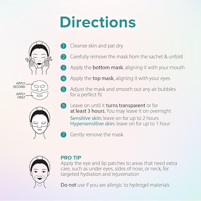 Ebanel Bio Collagen Face Mask, 4-Pack Hydrating Face Masks with 7 Peptides, Hyaluronic Acid, Niacinamide, Centella, Rose Water, Ceramide, and B5, Glass Skin Tightening and Lifting Korean Sheet Masks