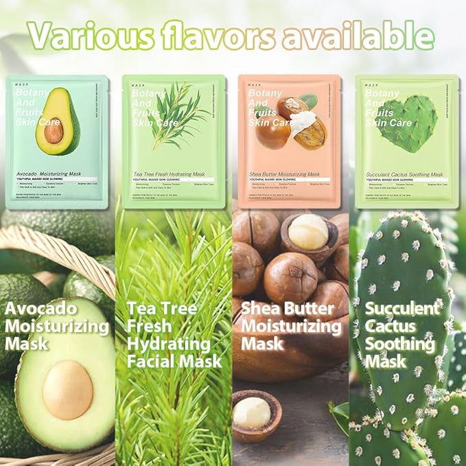 evpct 12Pack Kids Face Masks for Kids Girls Spa, Girls Kids Facial Spa Day Slumber Sleepover Birthday Party Favors Supplies Kit for Girl, Kid Friendly Facial Face Sheet Masks Bulk Skincare for Kid, B3