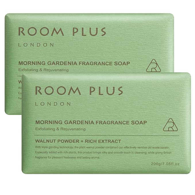 YESUN Fragrance Bar Soap, Big Brick of Bath Soap,Made with Organic Oils, 3-pack,1.3lb,Natural Soap Bar,Moisturizing clean, Floral Scent,Walnut Powder Exfoliates ROOMPLUS (Gardenia)