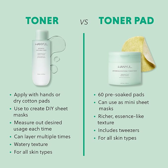 HANYUL Artemisia Soothing Toner with Centella Asiatica and Panthenol | Hydrating & Calming Facial Toner for Sensitized Skin, Skin Prep, Vegan, 5.07 fl. oz.