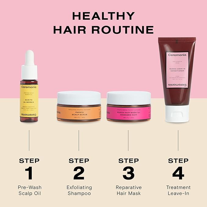 Ceremonia Hair Wellness Kit, Weekly Scalp & Strand Reset Bundle for Deep Cleansing & Hydration
