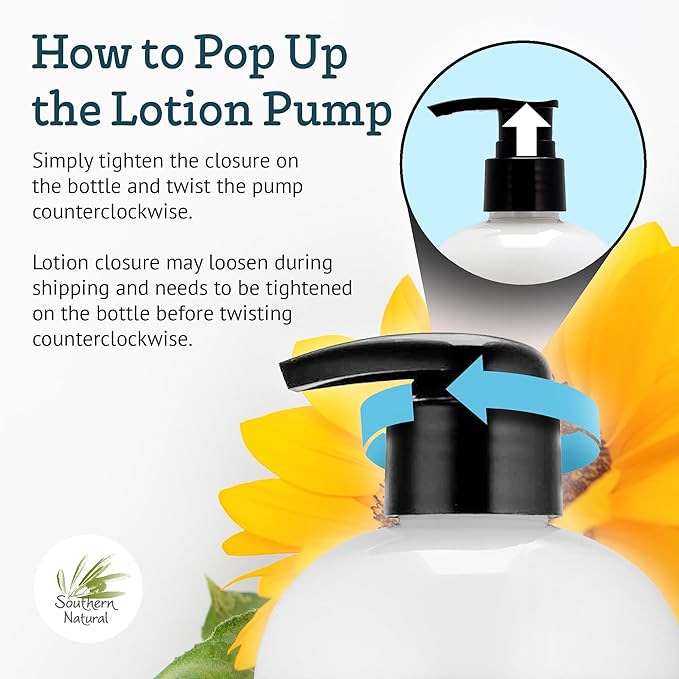 Southern Natural Goat Milk Lotion – Nourishing Face, Body & Hand Moisturizer for Dry & Sensitive Skin - Hydrating Cream, Gentle Skincare for Soft & Smooth Feel - Unscented 12oz