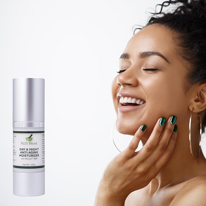 Day & Night Anti-Aging Moisturizer with Matrixyl 3000 | Premium Face Cream | Non-Irritating Skin Care For Lines, Stretch Marks, Imperfections | Patented Pentapeptide - 30ml Airless Pump