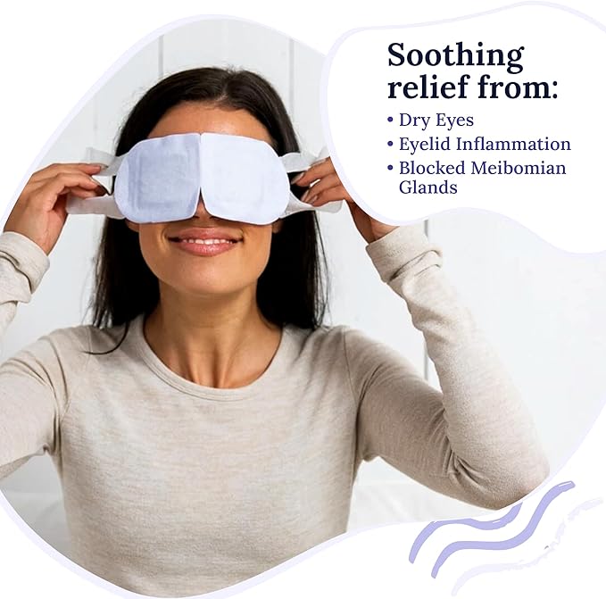 Rest: Self Heating Warm Compress for Dry Eyes | Heated Eye Mask for Fast Relief | No Microwave or Washcloth Needed | Travel Ready | 30 Count