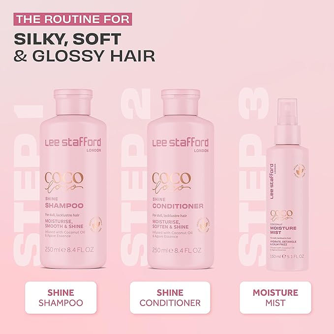 Lee Stafford Leave In Detangler Spray | Coco Loco Collection - Leave-In Conditioning Treatment Mist for Maximum Moisture, Hydrated, Detangles and Calms Frizz, Coconut Scented, 5.2 Fl Oz