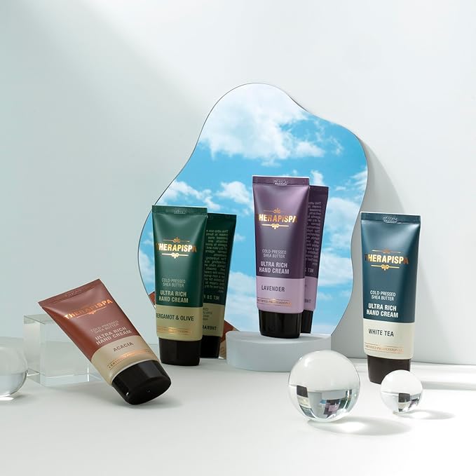 Ultra Rich Hand Cream – Intensive Hydration & Repair for Dry, Chapped Hands | Enriched with Shea Butter, Ceramides, Niacinamide (B3) & Panthenol (B5) (White Tea, 2.0 oz, Pack of 5)