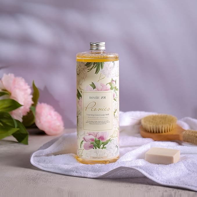 Foaming Hand Soap Refill, Peony, Gentle & Moisturizing Formula, 1 L/ 33.8 FL OZ