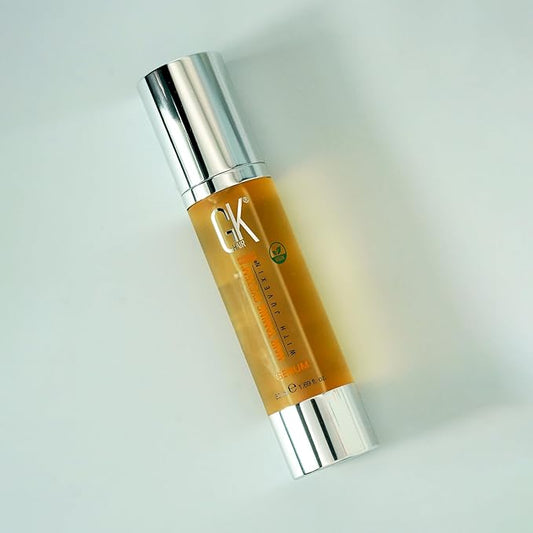 GK HAIR Vegan Keratin Hair oil Anti frizz Hair Serum-1.69 Fl Oz 100% Organic Argan Oil Hydrating Strength Shine Dry Damaged Repair and shine Moistures Nourishment & Weightless Styling All Hair Types