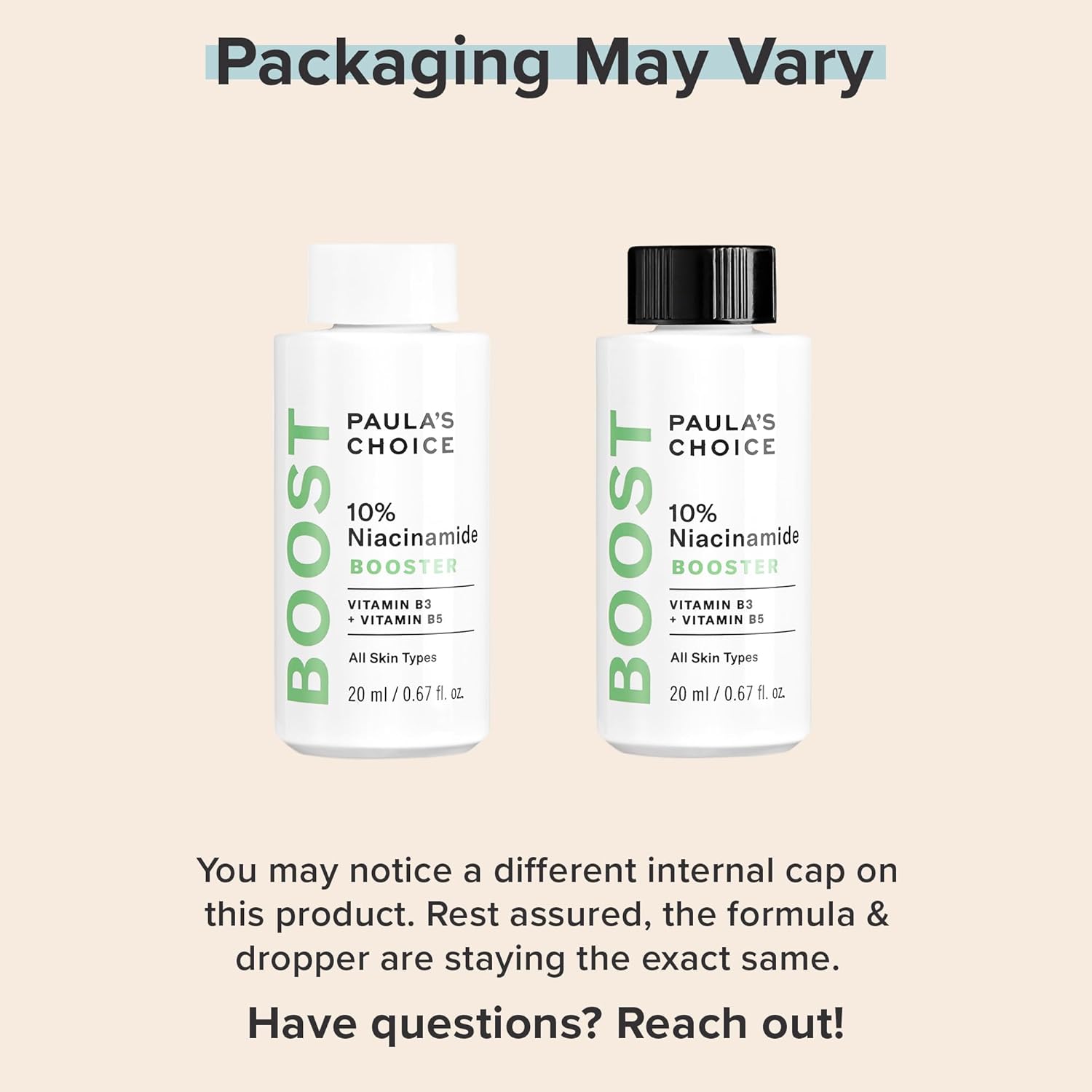 Niacinamide 10% Booster Serum – Vitamin B3, Vitamin C & Licorice Extract for Pores & Brightening, 0.67 oz