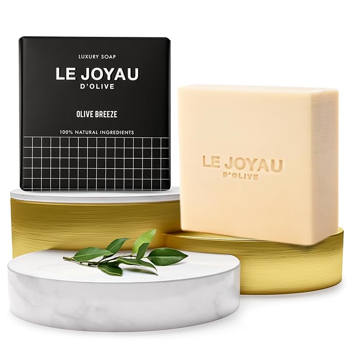 LJO Fragrance-Free Soap | Minimal 3 Ingredients Soap Bar | Handmade & All-Natural | Free from Chemicals | No Titanium Dioxide | Olive Breeze | Cold Processed Soap | For All Skin Types | Pack of 1