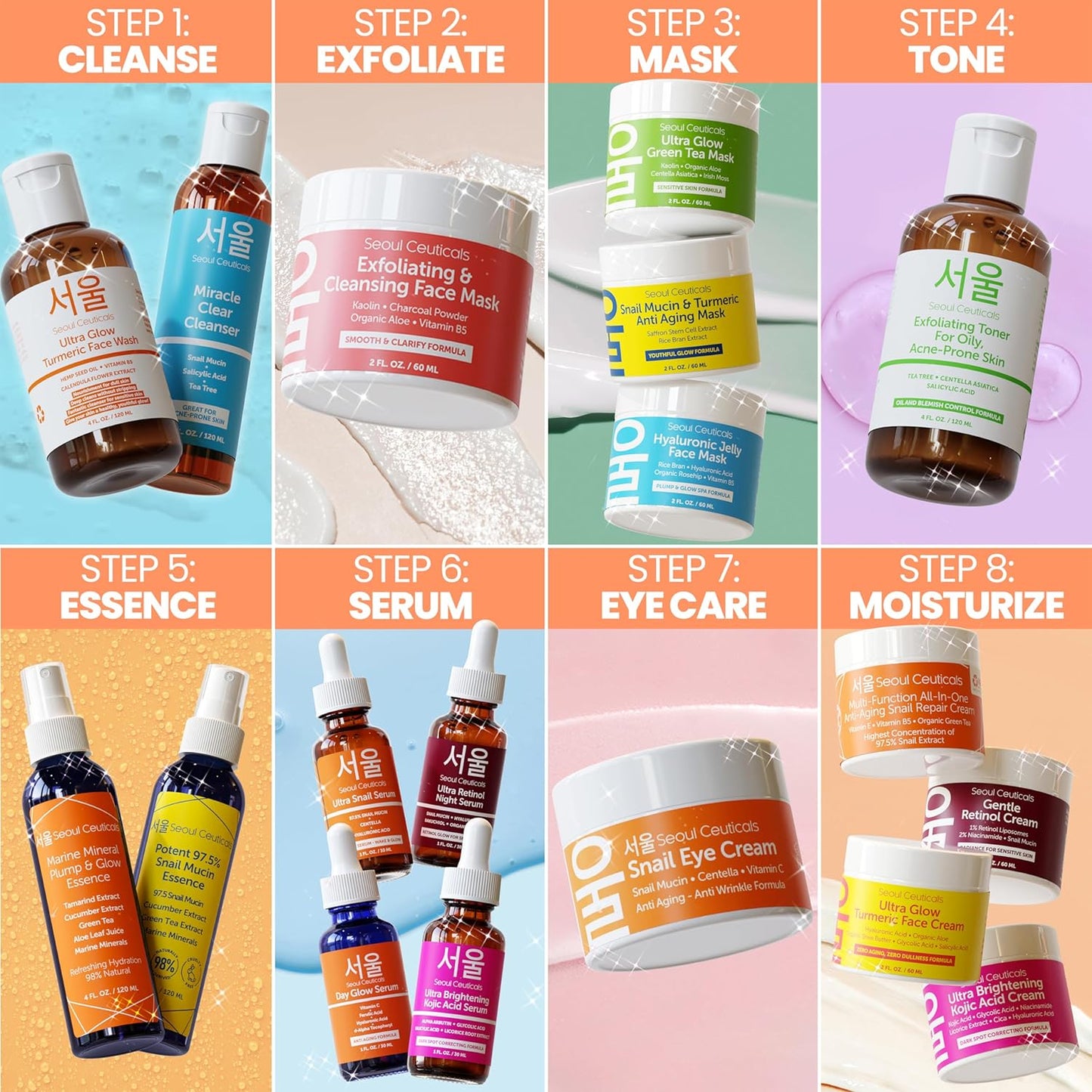 Korean Vitamin C Serum 20% with Hyaluronic Acid + CE Ferulic – Anti Aging & Anti Wrinkle Korean Skin Care for Face, Brightening Serum, 1 Fl Oz