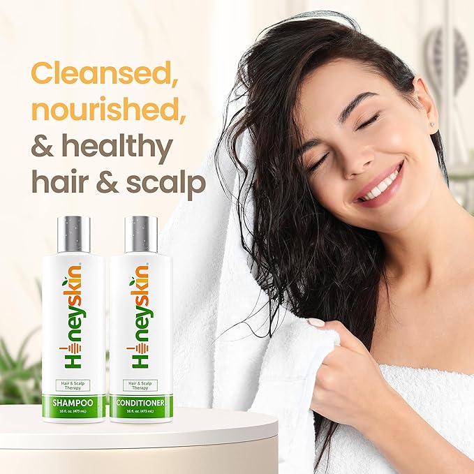 Hair Growth Shampoo And Conditioner with Manuka - Best Shampoo and Conditioner for Thinning Hair and Hair Loss - Hydrating, Sulfate-Free Shampoo and Conditioner for Color-Treated Hair and Dry Scalp