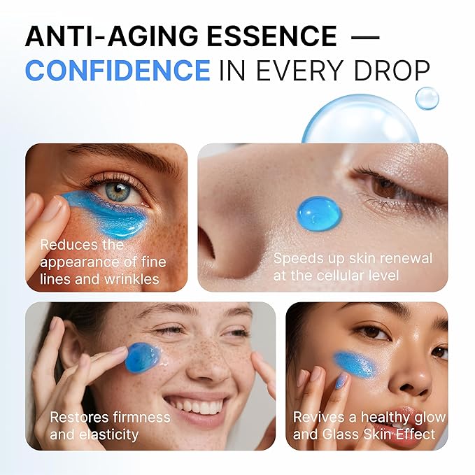 Anti-Aging Essence | Copper Peptides Serum for Face | Revolutionary Anti Aging Facial Serum for Firm, Smooth & Radiant Skin | Copper Peptide Serum + Niacinamide & Collagen (30ml /1 Fl oz)