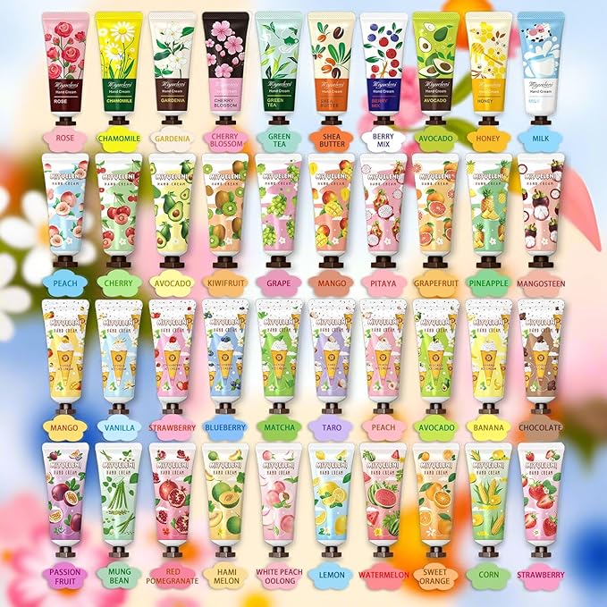 40 Pack Hand Cream Gifts Set, Natural Plant Scents, Moisturizing Hand Lotion Travel Size, Gifts for Women, Birthday, Mother's Day, Valentine's Day, Christmas, Thank You Gifts