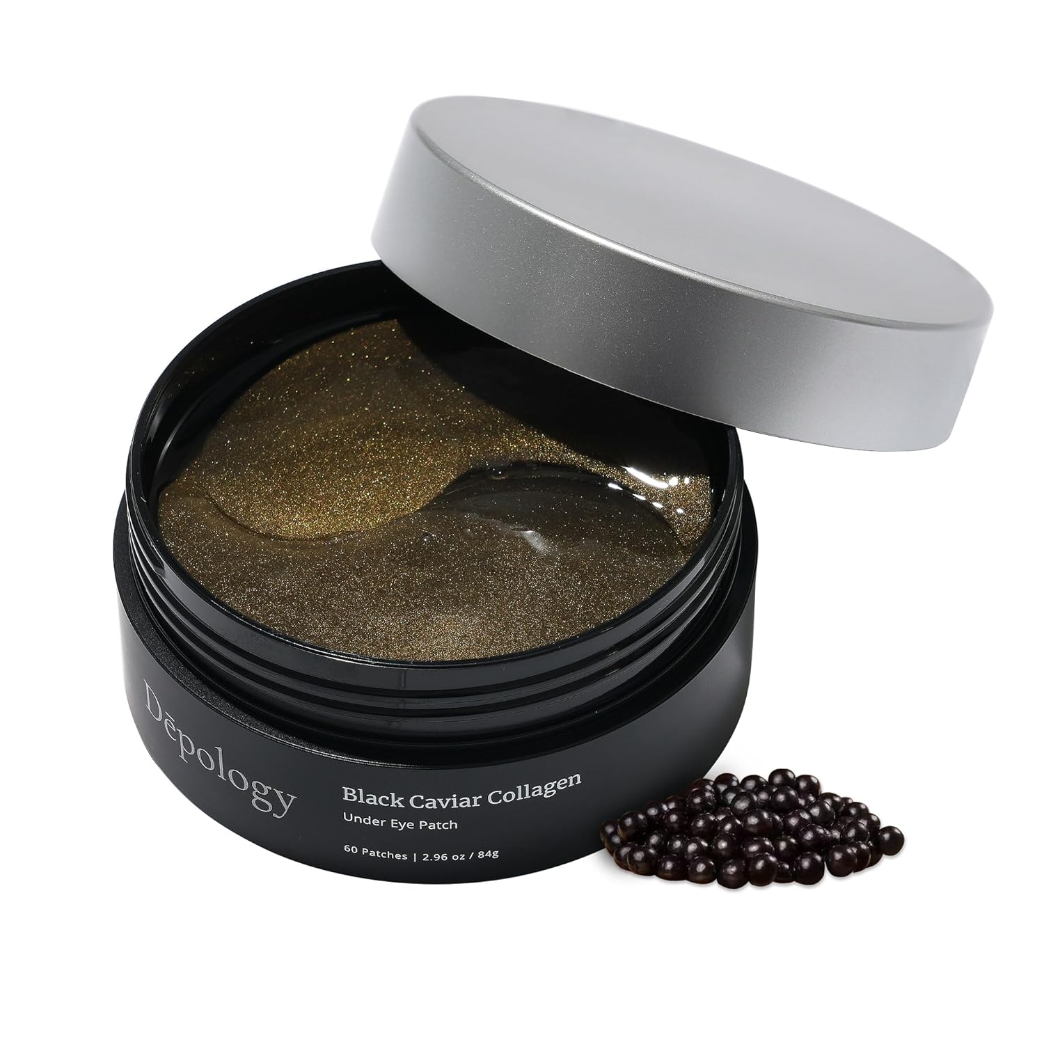 Black Caviar under Eye Patches (30 Pairs), Anti-Aging Hydrating Eye Mask for Wrinkles, Fine Lines, Skincare with Hyaluronic Acid & Cica, Beauty & Personal Care