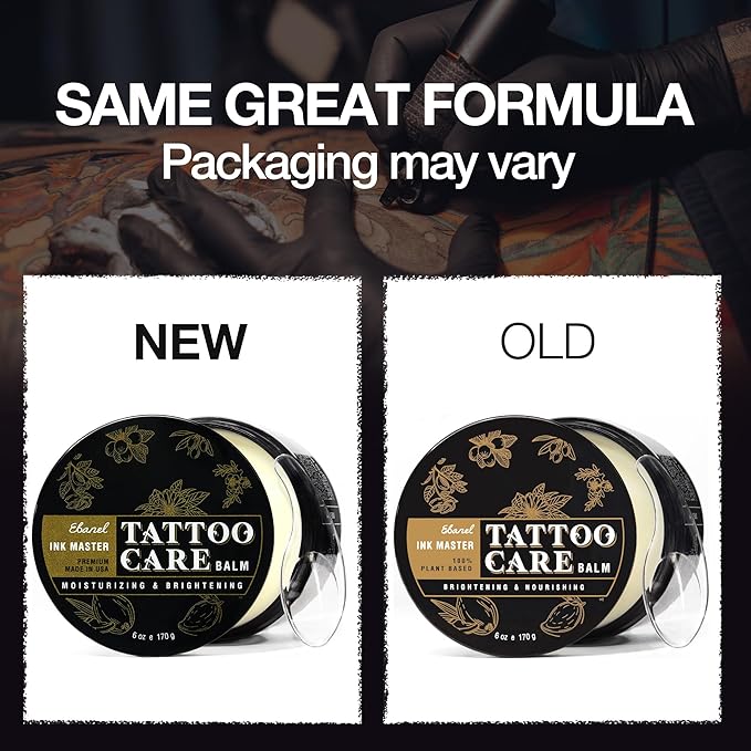 Ebanel Tattoo Balm 6oz, Premium Tattoo Aftercare Cream Brightener Ink Color Enhancing Butter Moisturizer with Herbal Essences and Essential Oils, All-Stage Tattoos Ointment After Care Kit Supplies