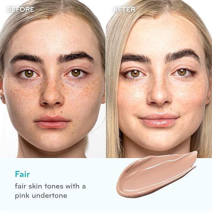 pürlisse Youth Glow Vitamin C CC Cream with SPF 50 - Color Corrector Enriched with Sea Buckthorn, Vitamin C & Hyaluronic Acid - Boosts Radiance & Youthfulness - Paraben-Free - Fair (1.4 oz)