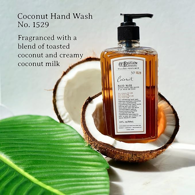 C.O. Bigelow Coconut Apothecary Duo Hand Care Gift Set, Hand Wash & Body Lotion, Liquid Soap & Moisturizing Lotion, Set of 2, 10 Fl Oz