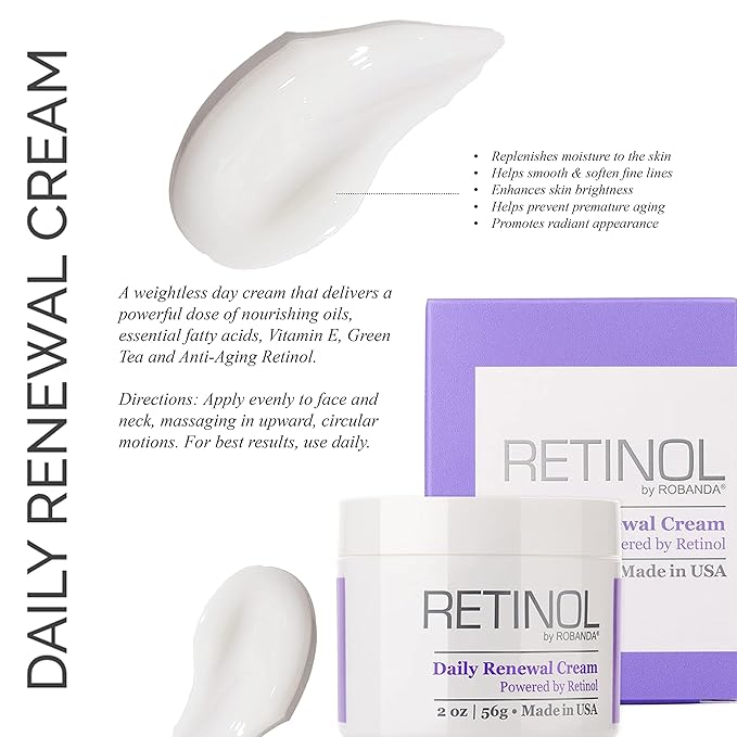 Retinol Daily Renewal Cream│ Weightless All Day Anti Wrinkle Cream With Retinol For Face and Neck