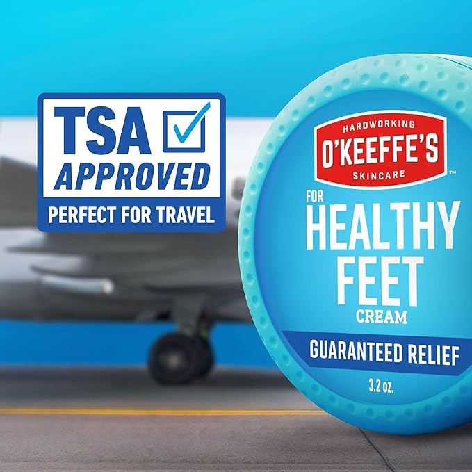 O'Keeffe's for Healthy Feet Foot Cream - 3.2 oz Jar (12 Pack) - Guaranteed Relief for Extremely Cracked, Dry Feet, Repairing Skincare, Instantly Boosts and Retains Moisture Levels