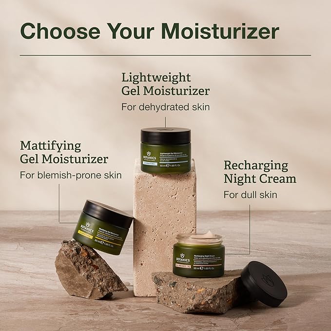 Botanics Clarifying Gel Moisturizer - Mattifying Facial Moisturizer with Salicylic Acid from Willow Bark - Reduces Shine & Improves Skin Texture - Vegan & Cruelty-Free (1.69 Fl Oz)