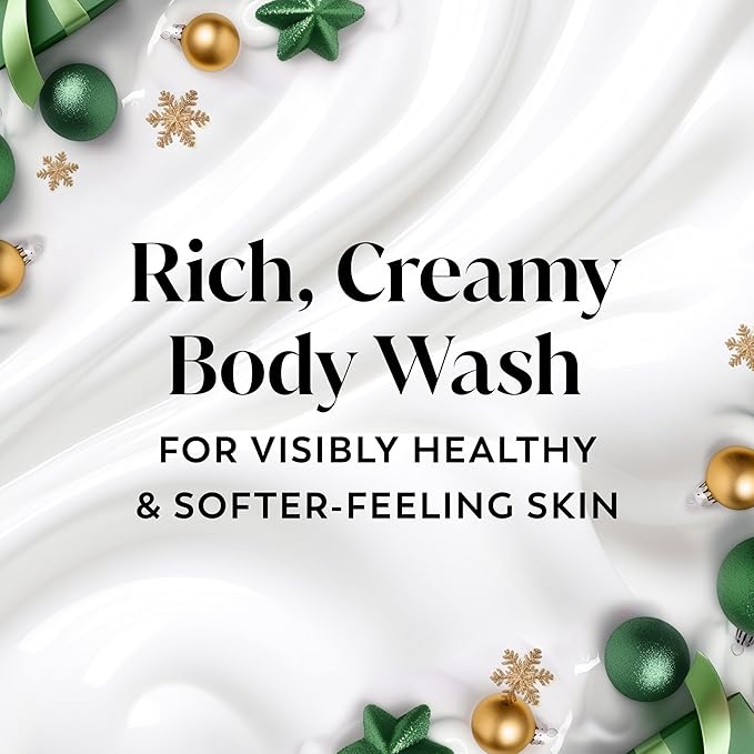 Olay Body Wash for Women, Hydrating & Moisturizing, Holiday Edition, With Plant Based Cleansers, B3 Complex, For All Skin Types, Fireside Fir with Fresh Spruce & Sandalwood Scent, 22 fl oz