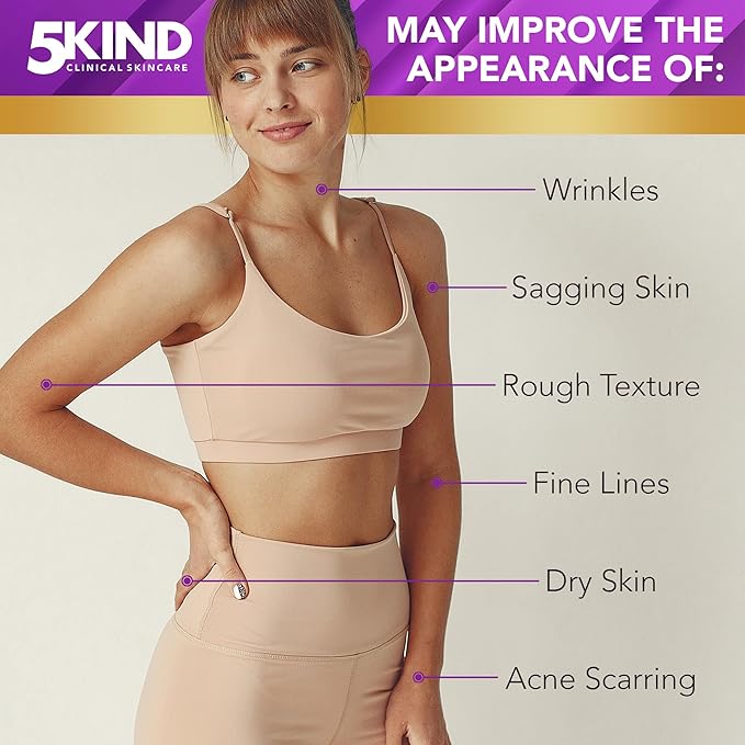 Collagen Cream 6.76 Fl Oz- Natural Collagen Body Lotion for Firmer & Conditioned Skin - Crepe Skin Firming Cream - Collagen Lotion for Women & Men - Crepey skin repair treatment by 5kind