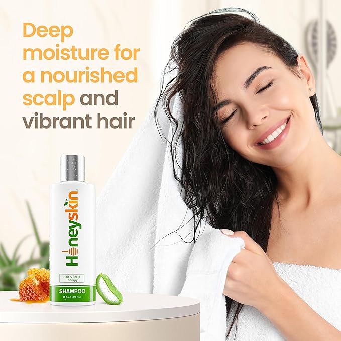 Hair Growth Shampoo for Women with Manuka Honey - Best Shampoo for Thinning Hair and Hair Loss - Sulfate-Free Shampoo for Color-Treated hair and Dry Scalp Hydrating Shampoo (16 oz)